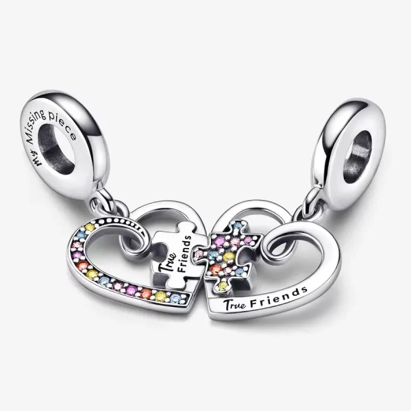 Charm Pendente Puzzle dell'Amicizia Divisibile