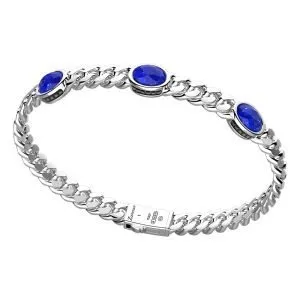 Bracciale a grumette Zancan in argento con pietre lapis.
