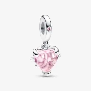 Charm pendente Albero della famiglia rosa
