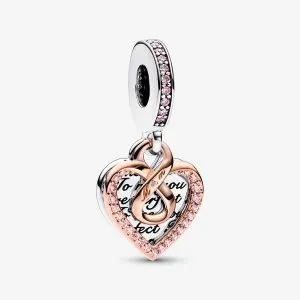 Charm Pendente Cuore Infinito Mamma Sei Perfetta