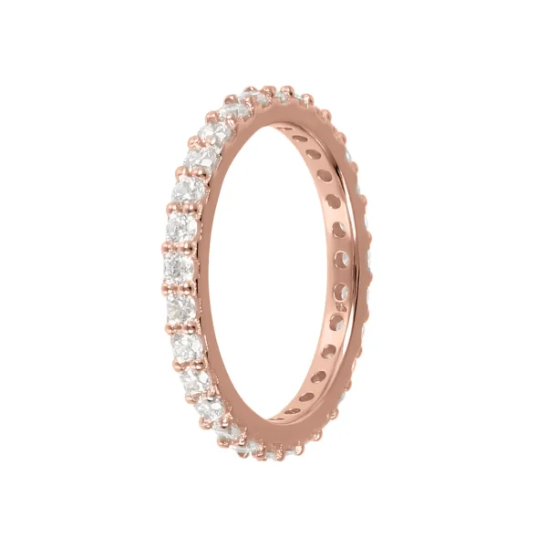 Anello Veretta con Cubic Zirconia e Pietre Naturali
