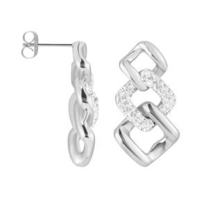 Orecchini Pendenti Lady Phantasya Acciaio Cristallo