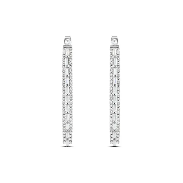 Orecchini Pendenti Tennis Romantic Shine Metallo Cristallo