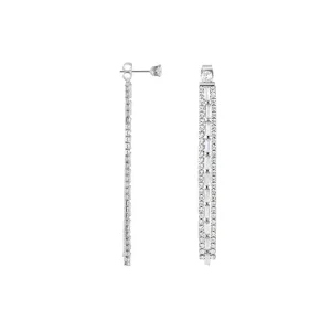 Orecchini Pendenti Tennis Romantic Shine Metallo Cristallo