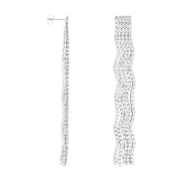Orecchini Pendenti Romantic Shine Metallo Cristallo