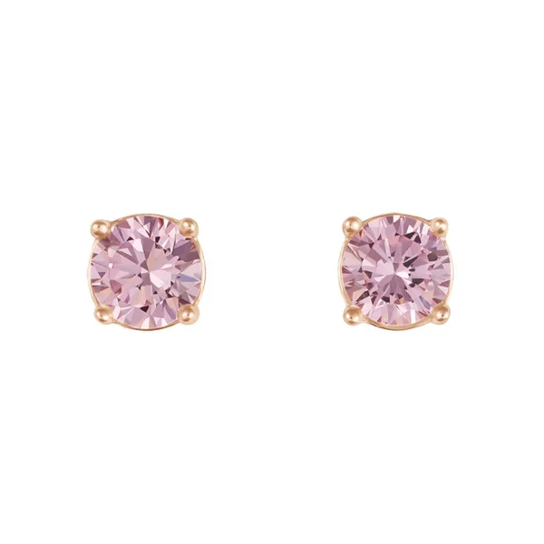 Orecchini Lobo Punto Luce Silver Rainbow Argento Rosa Cubic Zirconia