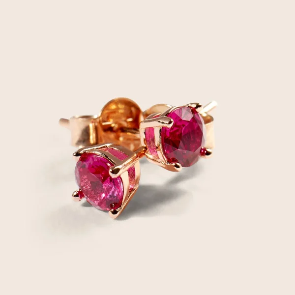 Orecchini Lobo Punto Luce Silver Rainbow Argento Rosa Cubic Zirconia