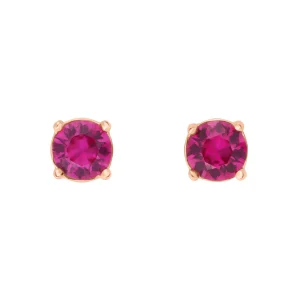 Orecchini Lobo Punto Luce Silver Rainbow Argento Rosa Cubic Zirconia