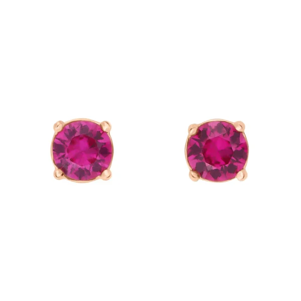 Orecchini Lobo Punto Luce Silver Rainbow Argento Rosa Cubic Zirconia