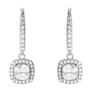 Orecchini Lobo Silver Elegance Argento Rodiato Cubic Zirconia