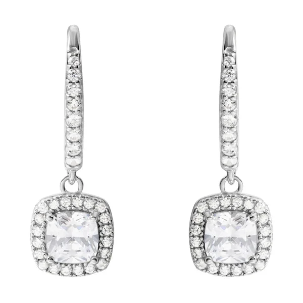 Orecchini Lobo Silver Elegance Argento Rodiato Cubic Zirconia