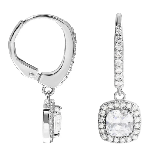 Orecchini Lobo Silver Elegance Argento Rodiato Cubic Zirconia