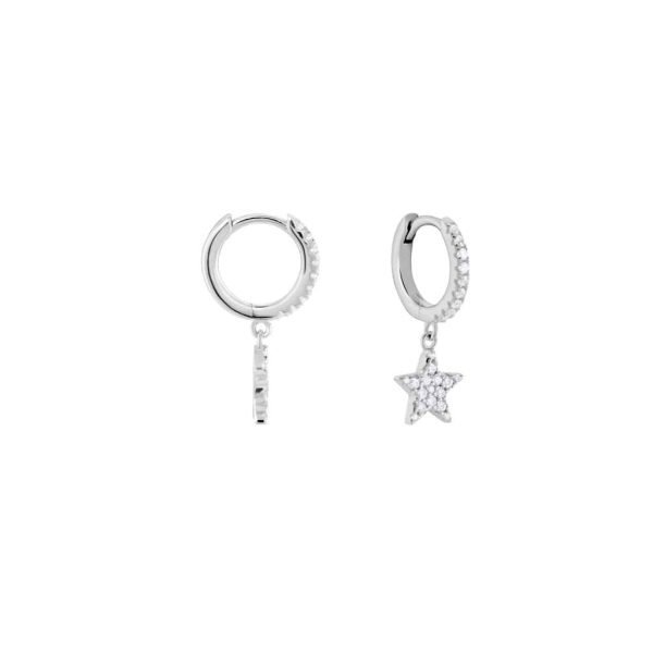 Orecchini A Cerchio Silver Moments Argento Rodiato Cubic Zirconia