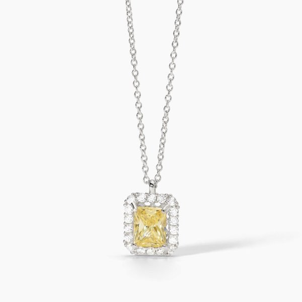 Girocollo in argento con zircone Lemon