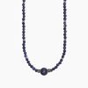 Collana in argento con agata nera e perla grigia SUNSET