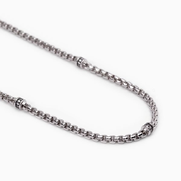Collana catena veneziana e pietre biancheMONTECARLO