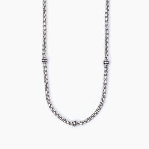 Collana catena veneziana e pietre biancheMONTECARLO