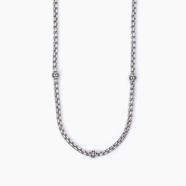 Collana catena veneziana e pietre biancheMONTECARLO