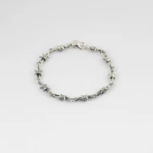 BRACCIALE FILO SPINATO IN ARGENTO