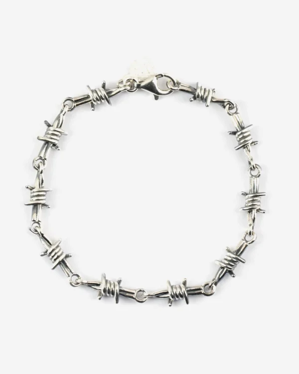 BRACCIALE FILO SPINATO IN ARGENTO