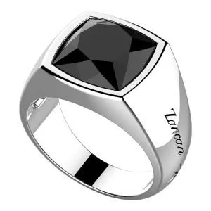 Anello in argento con grande onice naturale