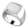 Anello chavlier Zancan in argento esagonale