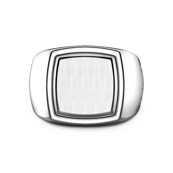 Anello chavlier Zancan in argento esagonale