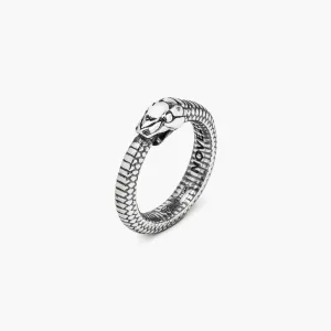 ANELLO SERPENTE UROBORO ARGENTO