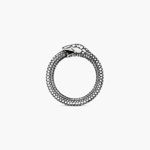 ANELLO SERPENTE UROBORO ARGENTO
