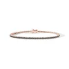 Tennis in Argento 925 rosè e zirconi neri