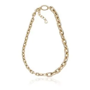Collana in argento dorato catena forzatina