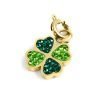 Charm quadrifoglio con cristalli