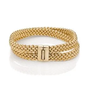 Bracciale in argento dorato Chicco a 2 fili