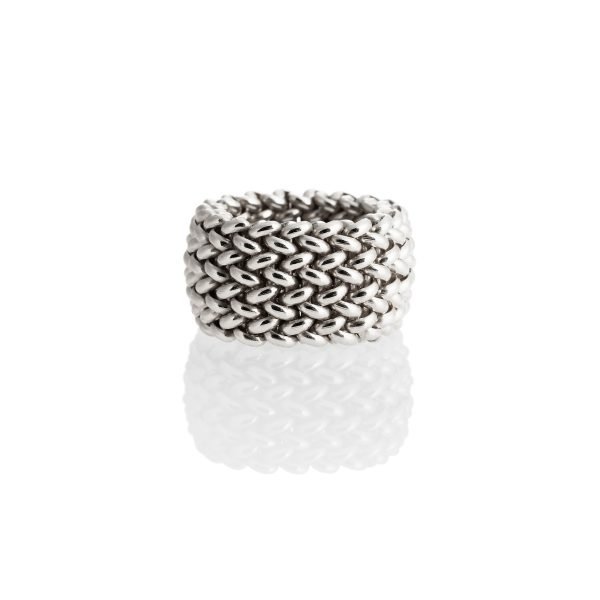 Anello in argento bianco Chicco
