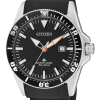 Diver's Eco drive 200 m, cauciù nero