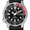 Diver's Automatic 200 m, nero , ghiera nera e rossa