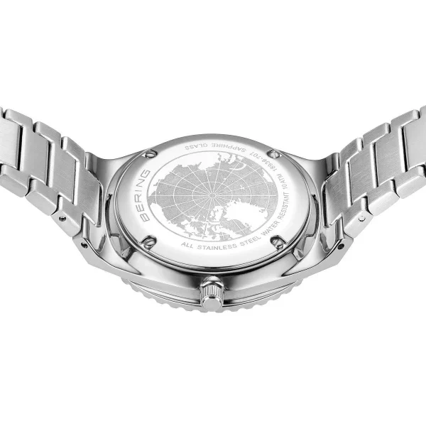 Classic argento brillante spazzolato, azzurro
