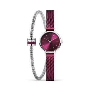 Classic argento brillante purple, combo bracciale
