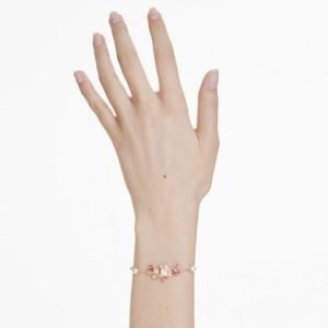 Braccialetto Gema aglio misto, Fiore, Rosa, Placcato color oro