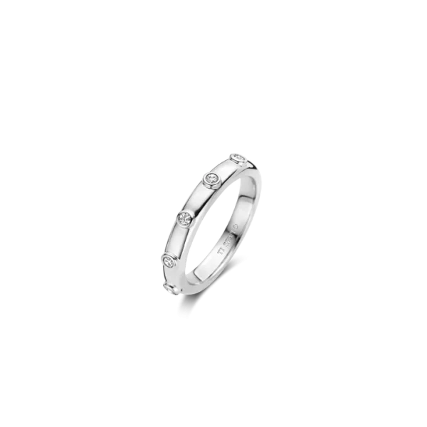 TI SENTO Anello Silver e zirconi