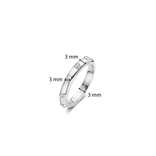 TI SENTO Anello Silver e zirconi