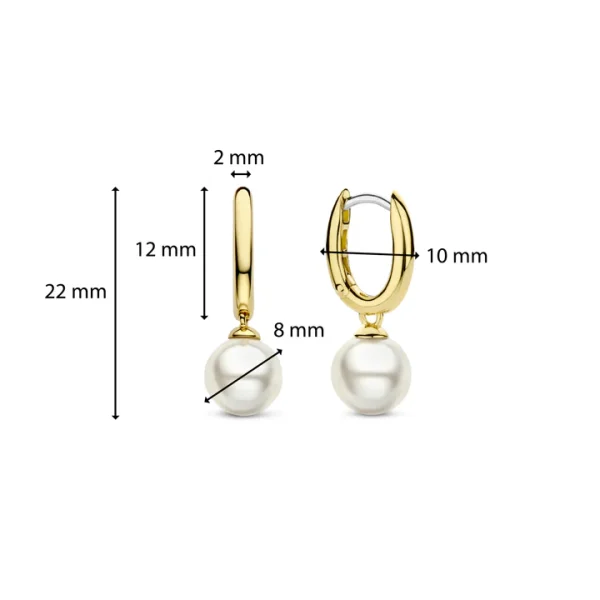 TI SENTO orecchini monachina perle gold