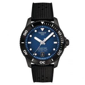 TISSOT SEASTAR 1000 POWERMATIC 80 40MM, nero e blu