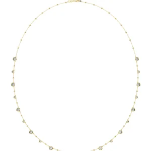 Collana Imber Taglio tondo, Bianca, Placcato color oro
