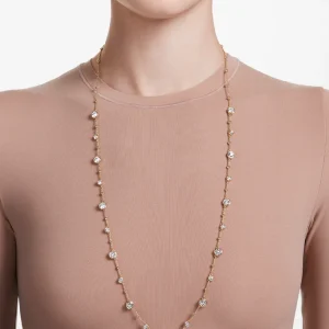 Collana Imber Taglio tondo, Bianca, Placcato color oro