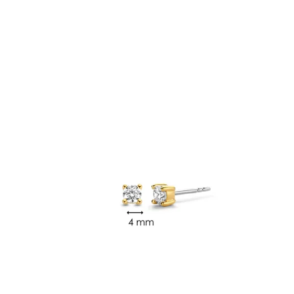 Orecchino punto luce tondo a giorno gold