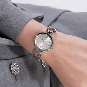 GUESS Ladies Silver Tone Analog Watch