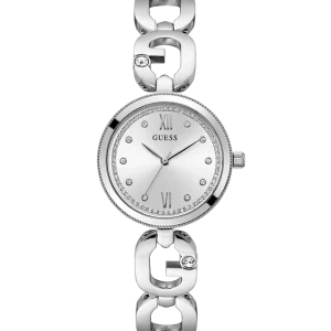 GUESS Ladies Silver Tone Analog Watch