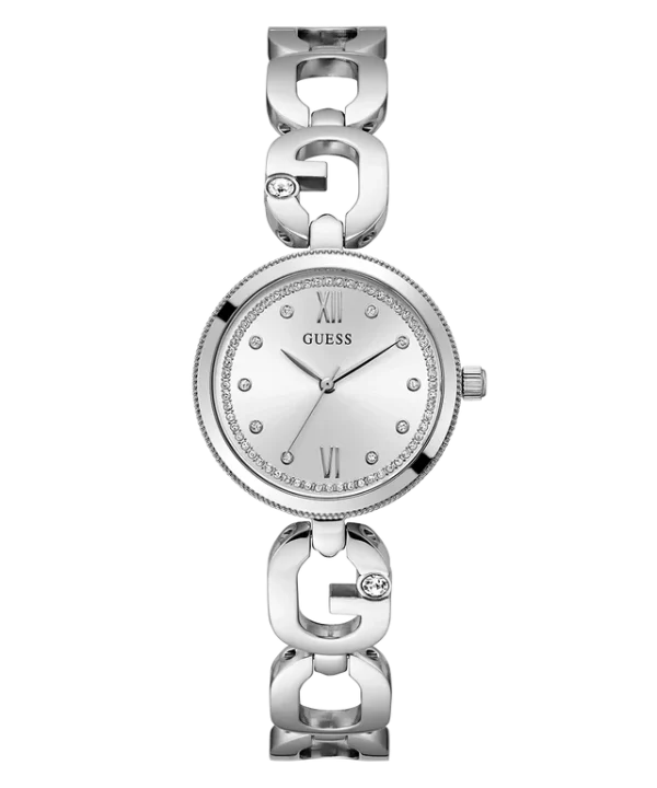 GUESS Ladies Silver Tone Analog Watch