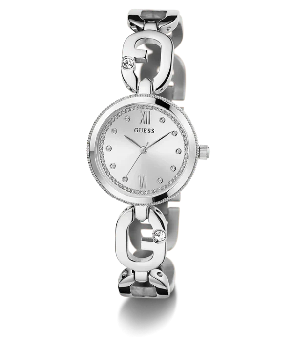 GUESS Ladies Silver Tone Analog Watch